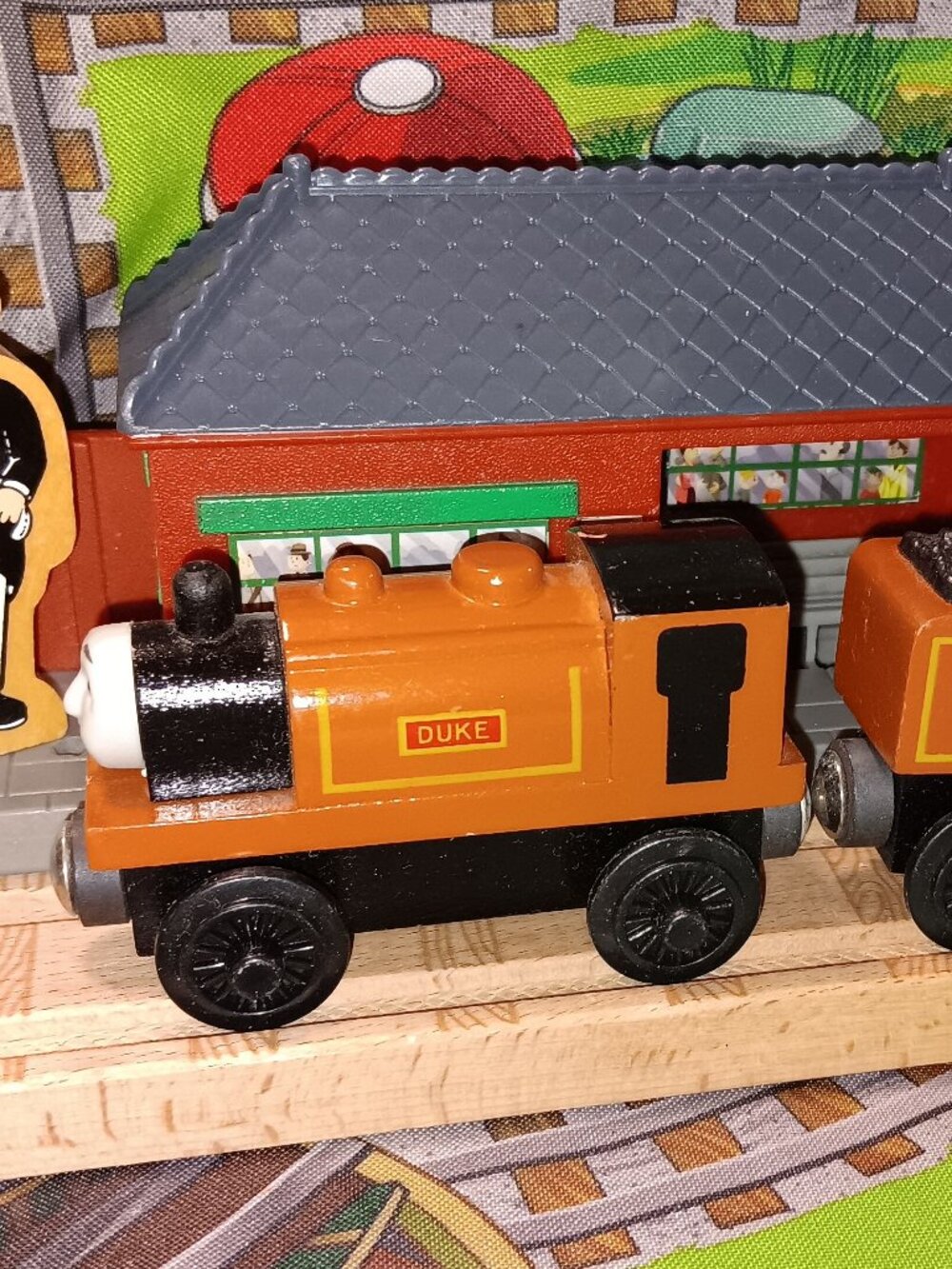 Thomas Wooden Railway Train Track Engine Duke with Coal Tender